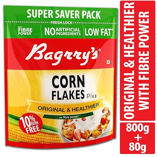 Bagrrys Corn Flakes, 800g (with Extra 80g)