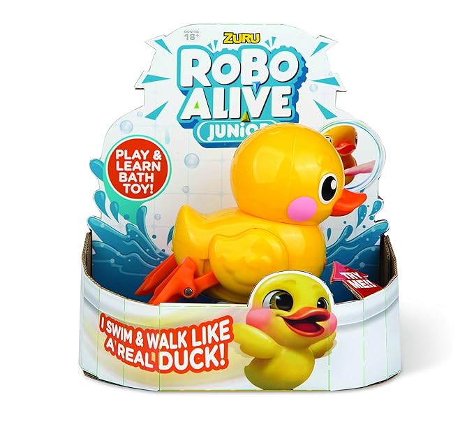Goliath 32683 - Robo Alive Ente, Lebensechte Bewegungen, Schwimmt im Wasser und läuft an Land, Wasserspaß für Kinder, elektro