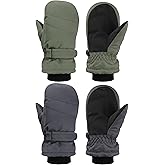 SATINIOR Kids Snow Mittens Waterproof Winter Ski Gloves Warm Thicken Snow Gloves for Girls Boys