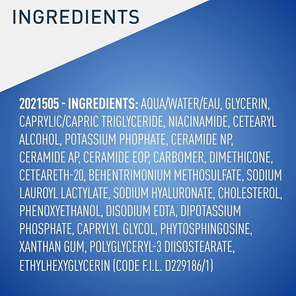 CERAVE PM FACIAL MOISTURIZING LOTION, NIGHT CREAM WITH HYALURONIC ACID AND NIACINAMIDE, ULTRA-LIGHTWEIGHT, OIL-FREE MOISTURIZER FOR FACE, 3 OUNCE