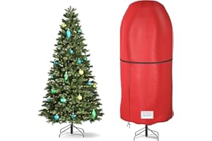 Riuog Upright Christmas Tree Storage Bag,Oxford Fabric Tear Resistant Adjustable Christmas Tree Storage Bag for 9 FT Assembled Trees