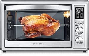 CrowNFUL - Horno tostador y freidora de aire, 32 cuartos de galón, de  convección con asador y deshidratador combinado, accesorios y receta  incluidos, lista ETL : Hogar y Cocina - Amazon.com