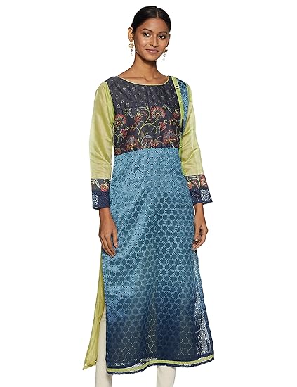 Women's silk straight Kurta