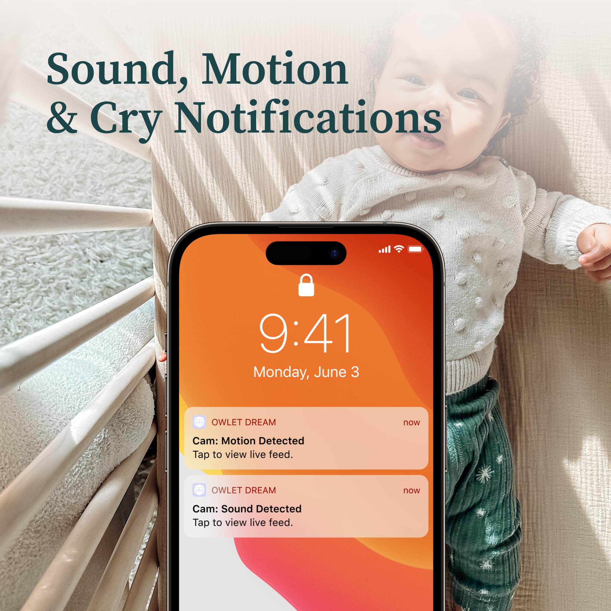 Owlet® Dream Duo Smart Baby Monitor: FDA-Cleared Dream Sock® plus Owlet Cam 2- Tracks & Notifies for Pulse Rate & Oxygen while viewing Baby in 1080p HD WiFi Video