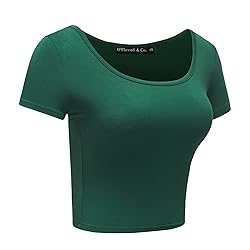 OThread & Co. Women's Basic Crop Tops Stretchy