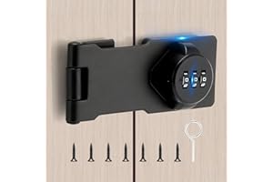 TOKCKYBL Keyless Cabinet Lock with Combination Code - 3-Digit Password Hasp Latch Lock for Drawers, Bifold Closet Door and Do