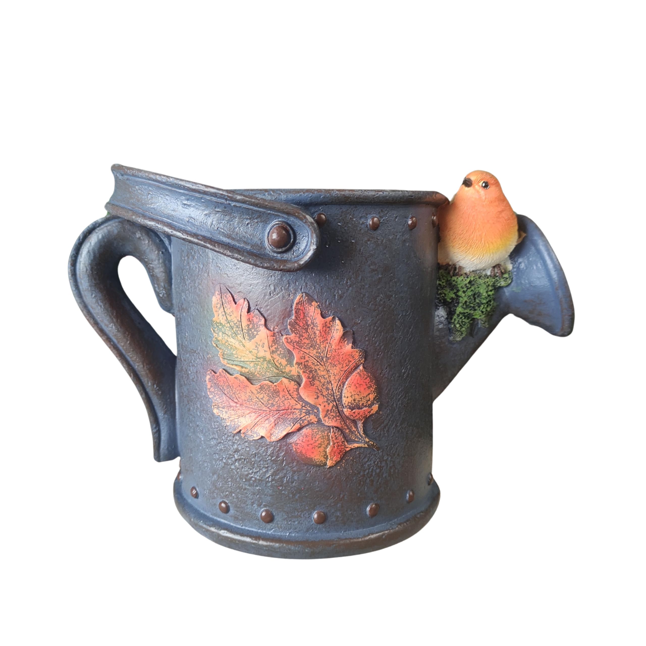 Vivid Arts - Blue Watering Can with Leaf Print - BS-WC06-D