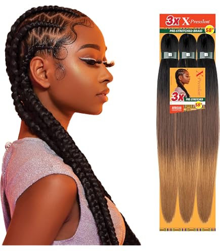 Sensationnel X-Pression Synthetic Braid - 3X PRE-STRETCHED 58 Inch