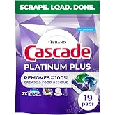 Cascade Platinum Plus Dishwasher Pods, Dishwasher Detergent, Dish Detergent Soap, Fresh, 19 Count