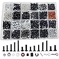 1000pcs RC Screw Kit,RC Screws for Traxxas Arrma Axial Redcat HPS SCX10 1/8 1/10 1/12 1/16 Scale RC Cars Trucks Crawler, Screws Assortment Set, Hardware Fasteners (1000pcs RC Screw Kit)