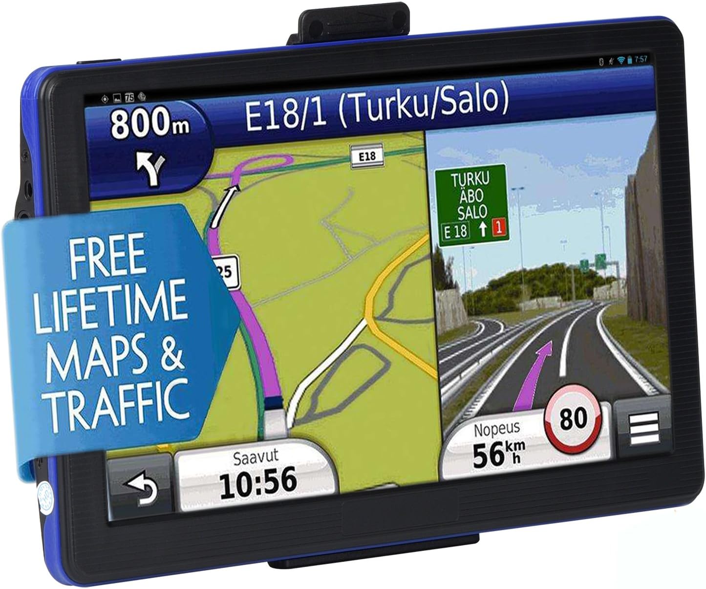 GPS Navigation for Car, MingAo 7 inch 8GB Lifetime Map Update Touchscreen Voice Reminding Vehicle GPS Navigator System with Car Charger, Back Bracket