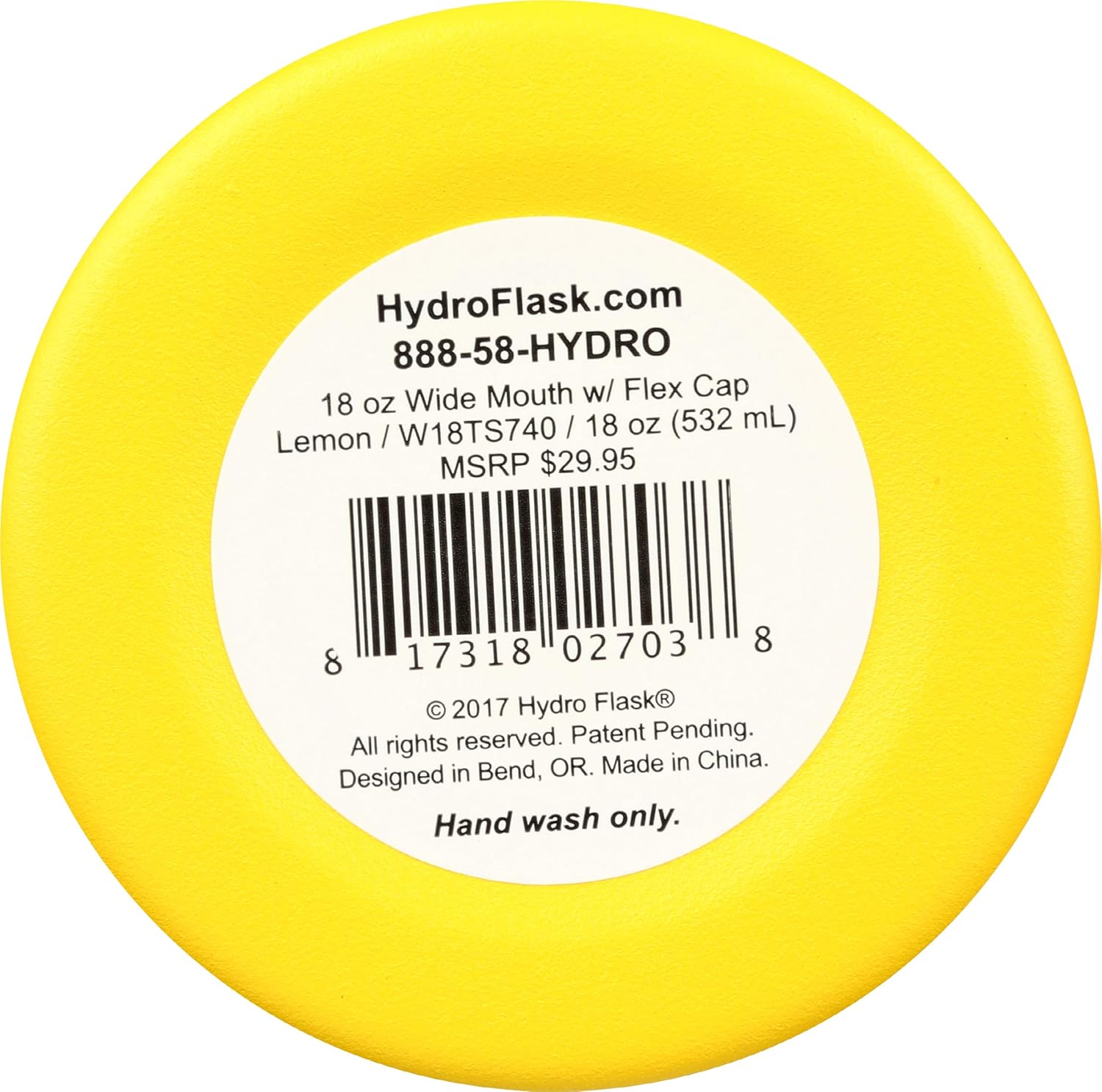 hydro flask 18 oz lemon