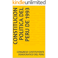CONSTITUCION POLITICA DEL PERU DE 1993 (Spanish Edition) book cover