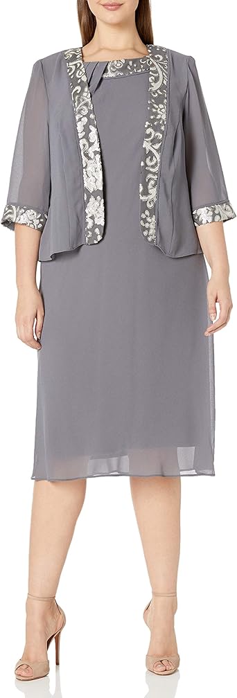 le bos plus embroidered jacket dress