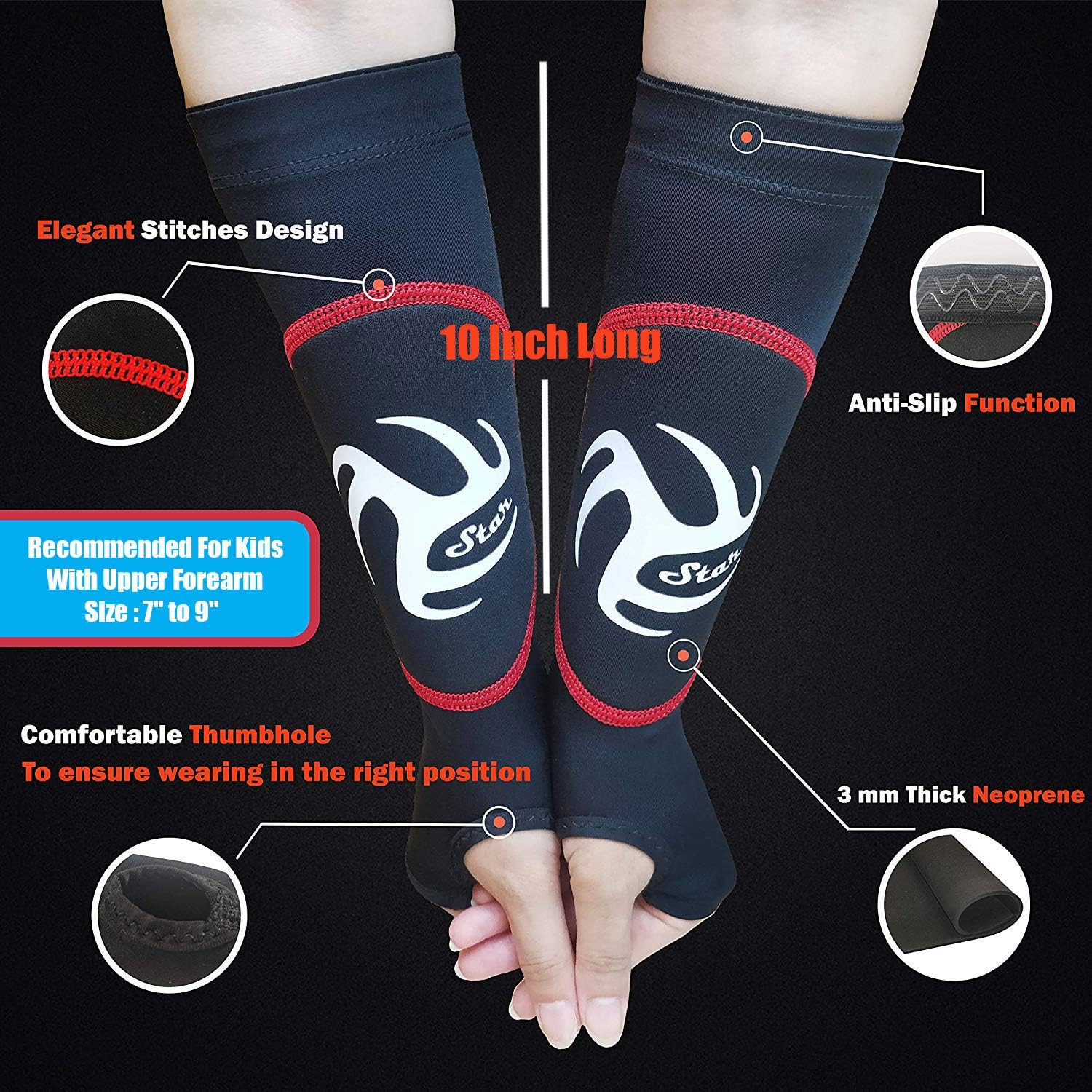 Volleyball Padded Sleeves for Younger Girls and Boys - Passing Forearm Sleeves with Protection Pad (Red Padded Sleeves with Thumbhole, 10) : Sports & Outdoors