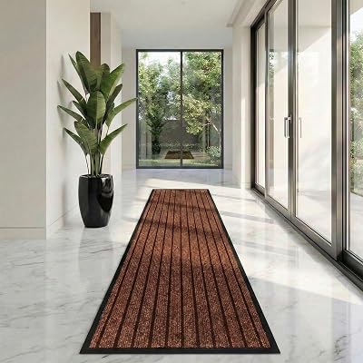 Cozy Haven Rubber Runner Rug 80x150 cm Brown Non-Slip Indoor Outdoor
