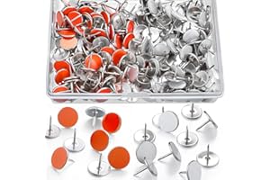 EPAKH 200 Pack Reflective Tacks Trail Marking Tacks Reflective Trail Markers Hunting Reflector Mark Trail for Hunting Hiking Camping Tree Stand(White, Orange)