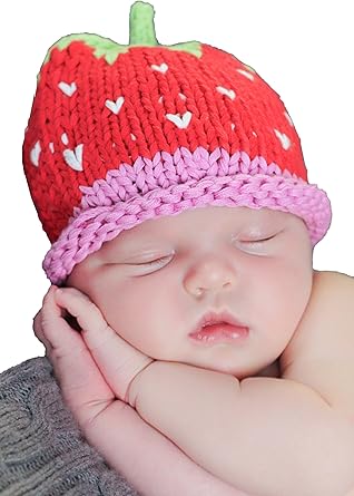 strawberry baby hat