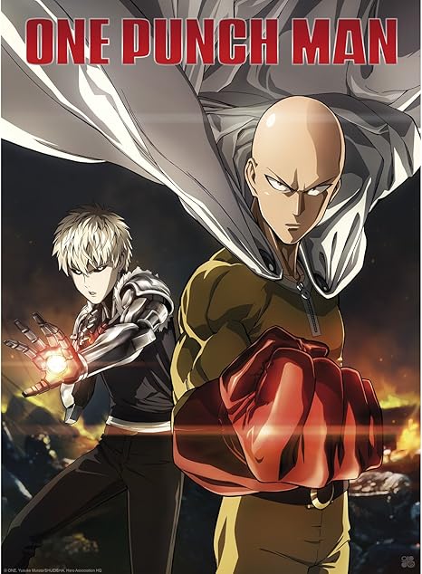 Amazon Com Abystyle One Punch Man Poster Saitama Genos 52x38 Toys Games