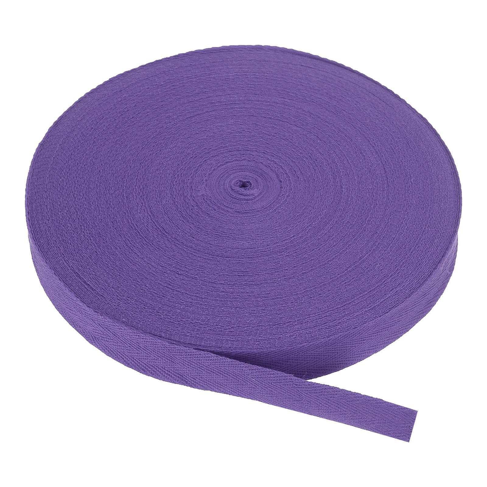 PATIKIL Cotton Twill Tape 25mm(1") 50 Yards Cotton Ribbon Bias Binding Tape Herringbone Webbing Trim for Sewing Gift Wrapping Craft DIY Dark Purple