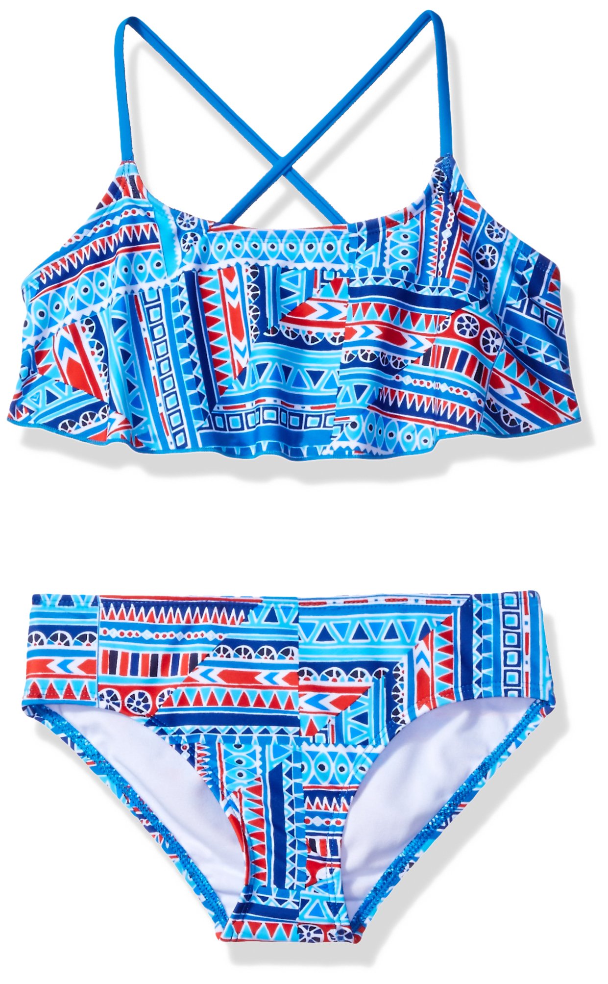 Kanu Surf Girls' Karlie Flounce Bikini Beach Sport 2-Piece Swimsuit