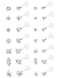 Jstyle 14Pairs 16G Forward Helix Cartilage Tragus