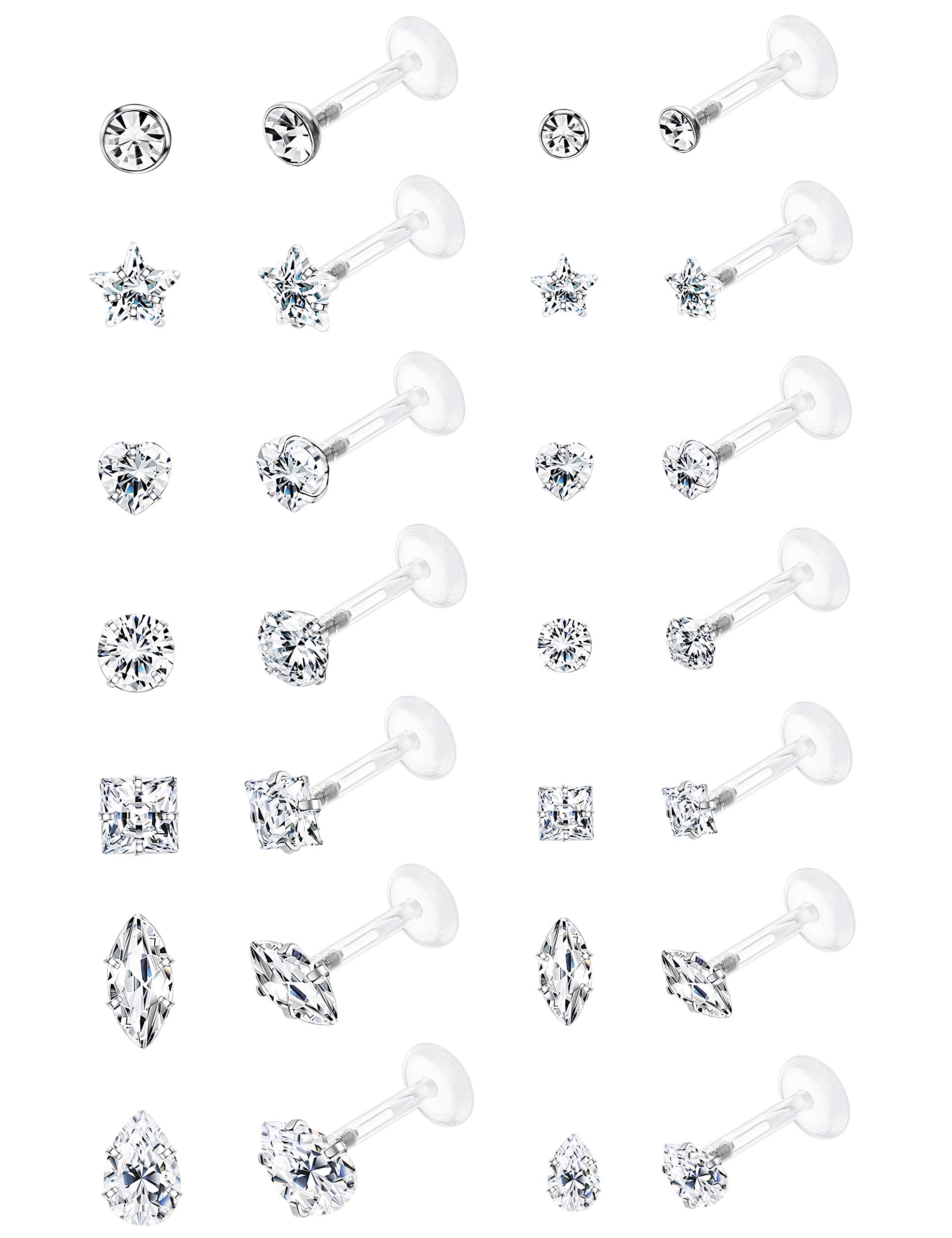 Jstyle 14Pairs 16G Forward Helix Cartilage Tragus