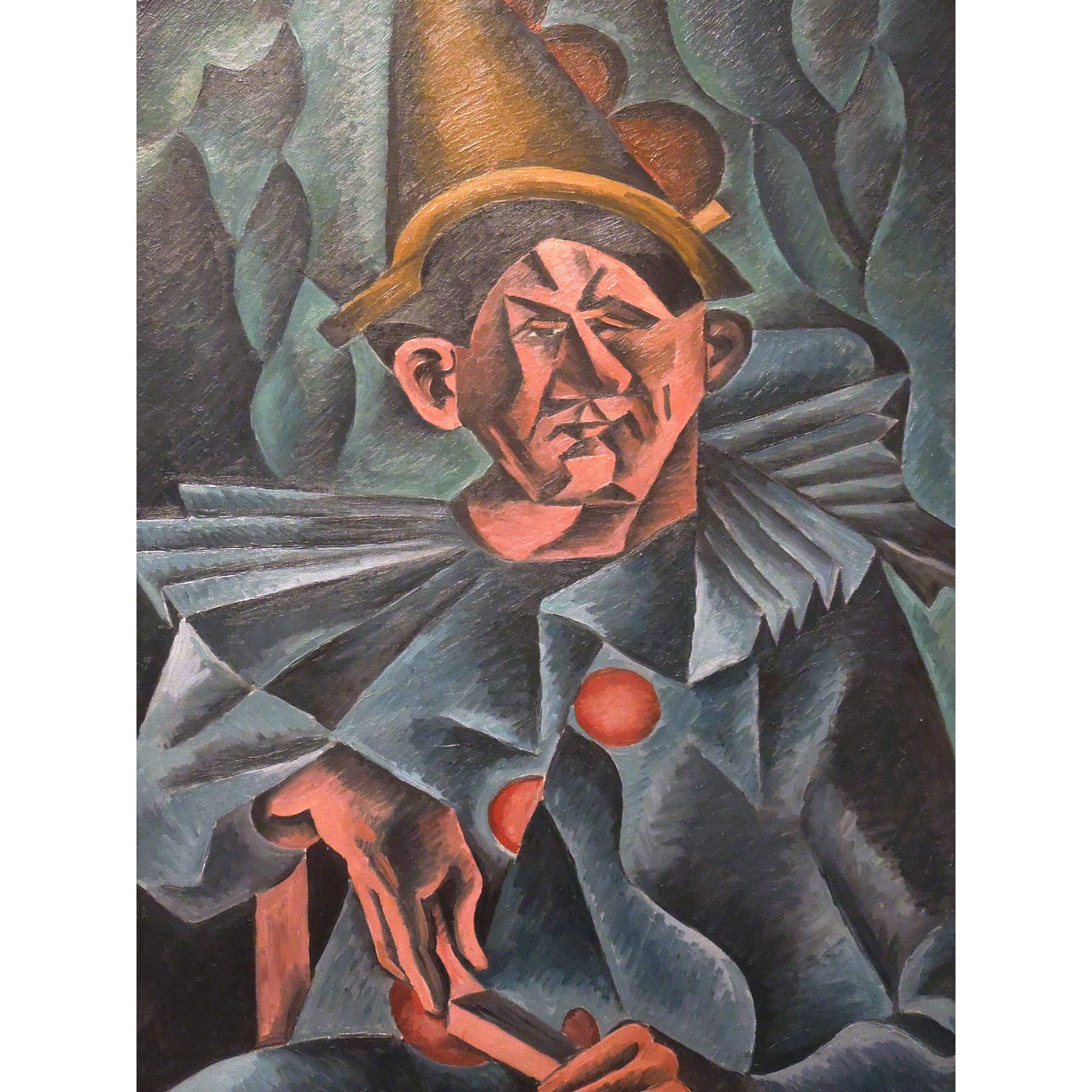 Kubista Pierot Pierrot Clown Cubism Painting Large Wall Art Print Canvas Premium Mural
