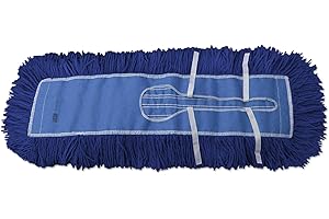 DIRECT MOP SALES, INC. Heavy-Duty Industrial Closed-Loop Dust Mops - 6 Pack (Blue) - 18 Inch