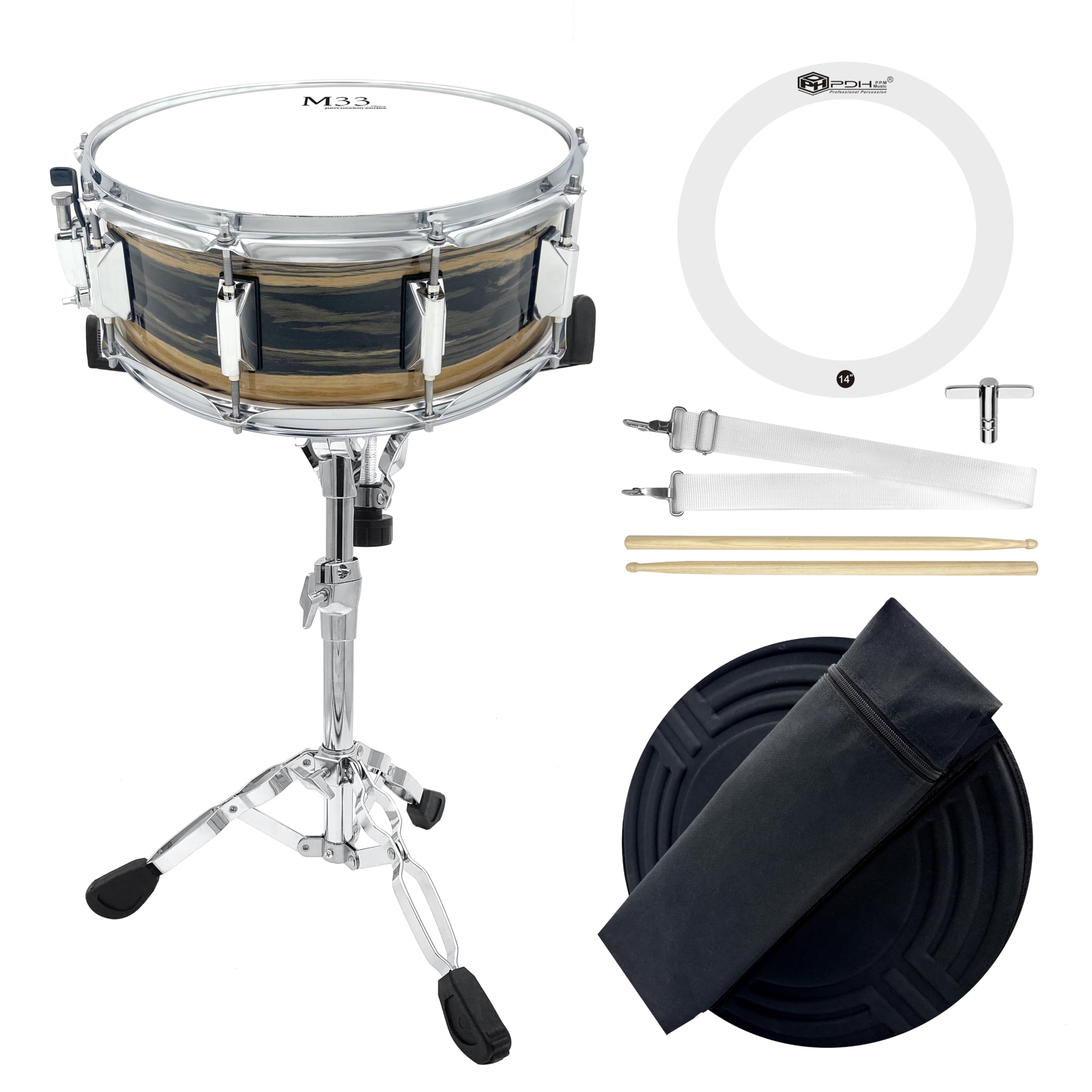 Snare Drum Kit for Beginners – 14" x 5.5" Student