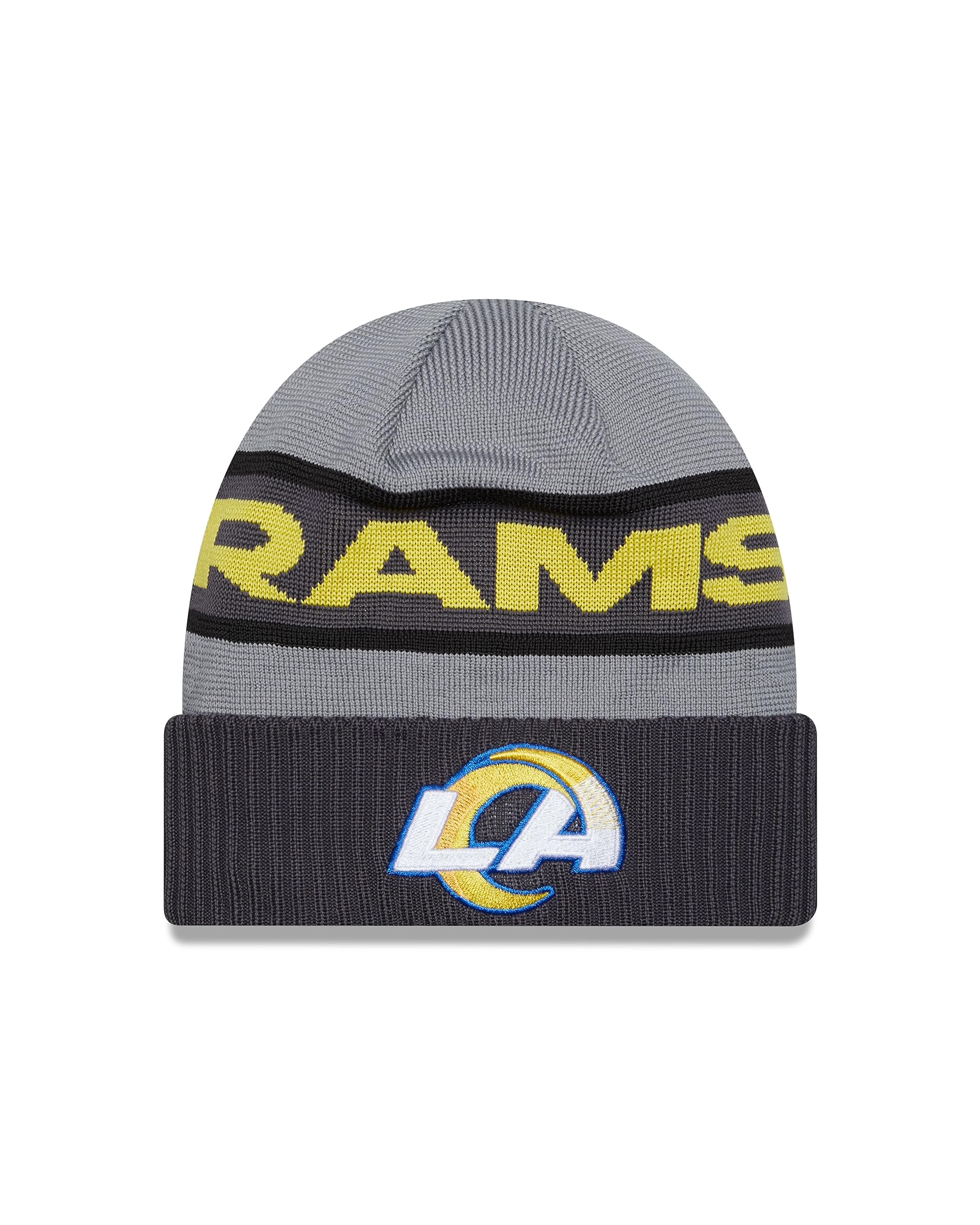 New Era Los Angeles Rams NFL 2023 Sideline Tech Knit CW Gray Beanie - One-Size