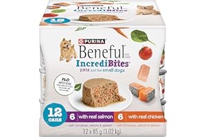 Beneful Incredibites Wet Dog Food for Small Dogs, Real Chicken & Salmon Pâté Variety Pack - 85 g Can (12 Pack)