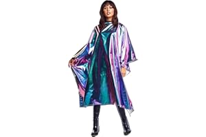 Betty Dain The Aurora Collection All Purpose Cape, 54" W x 65" L, Water & Chemical Proof, Machine Washable, Adjustable Snap Closure, Matches Other The Aurora Collection Products, Holographic Design