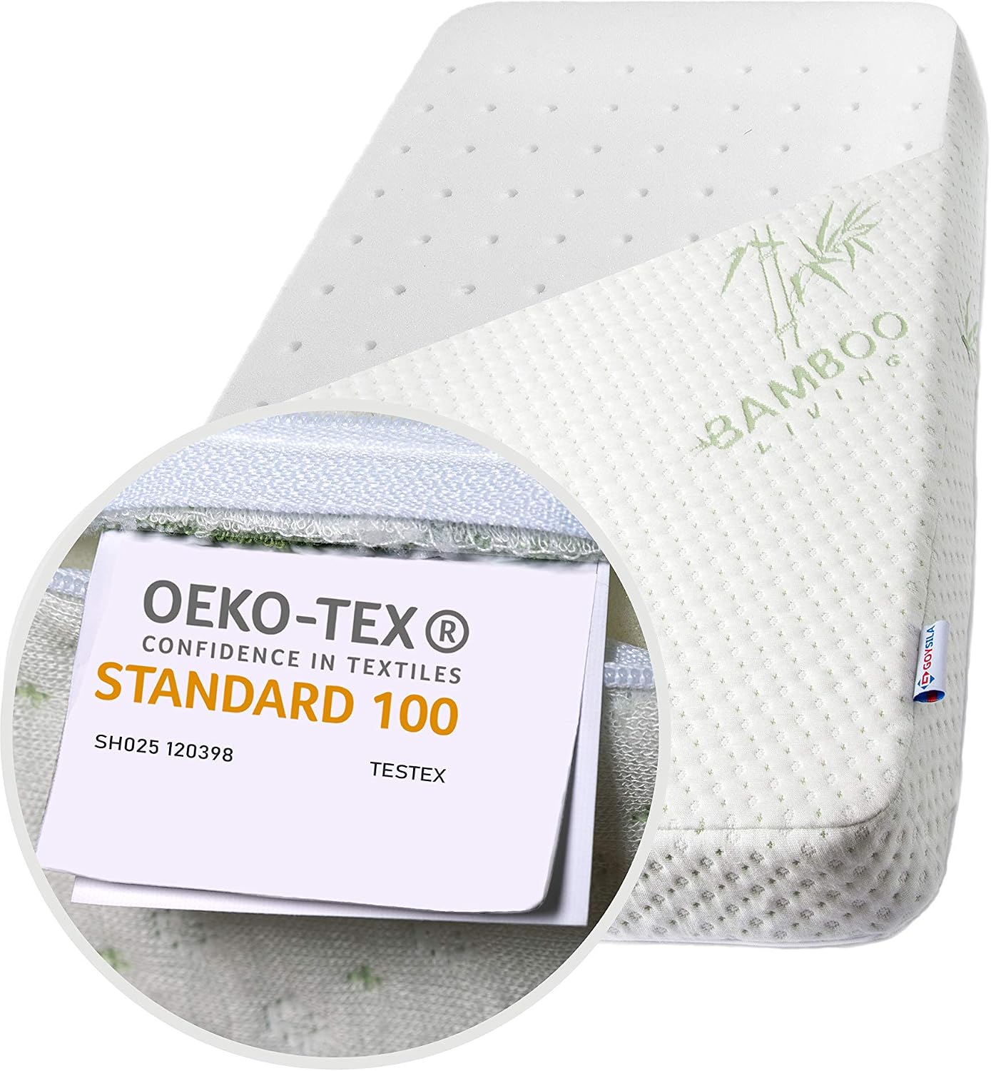GOYSILA Next to Me Baby Crib Mattress Oeko-Tex Certified 80x53x7cm Hypoallergenic Anti Dust Mite Bamboo Cover Compatible Nexttome Cosleeping Cot Next2Me Babylo Cozee Lullago Magic