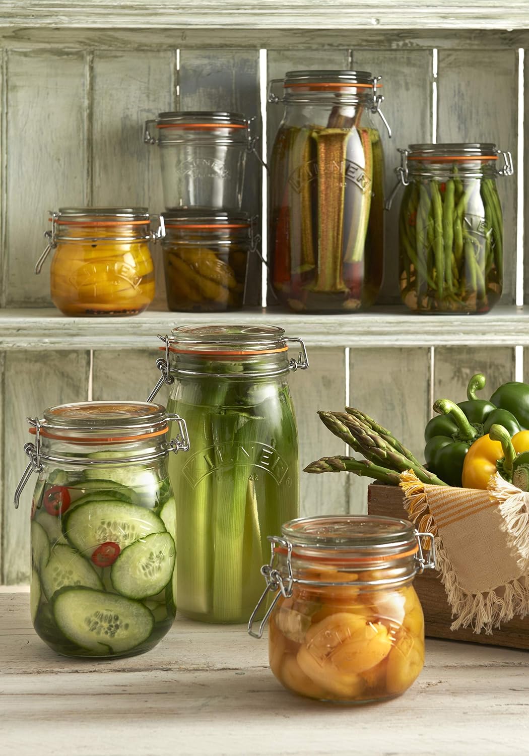 Kilner Clip Top Jar 1.5 Litre (1500 ml) Airtight Glass Storage Jar for Preserving Fruits Vegetables Coffee Tea Rice Flour Nuts Pasta - Image 4