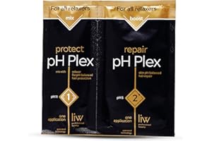 LIW pH Plex Relaxer Steps 1 & 2 Protect & Repair - Hair Care Treatment - Use with Home Hair Relaxer Products - Salon Quality Professional Results at Home - 1 Sachet of Steps 1 & 2