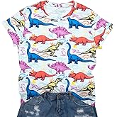 Women Dinosaurs Shirt Cut Teacher Tshirt Dinosaur Graphic Summer Short Sleeve Loose Tee
