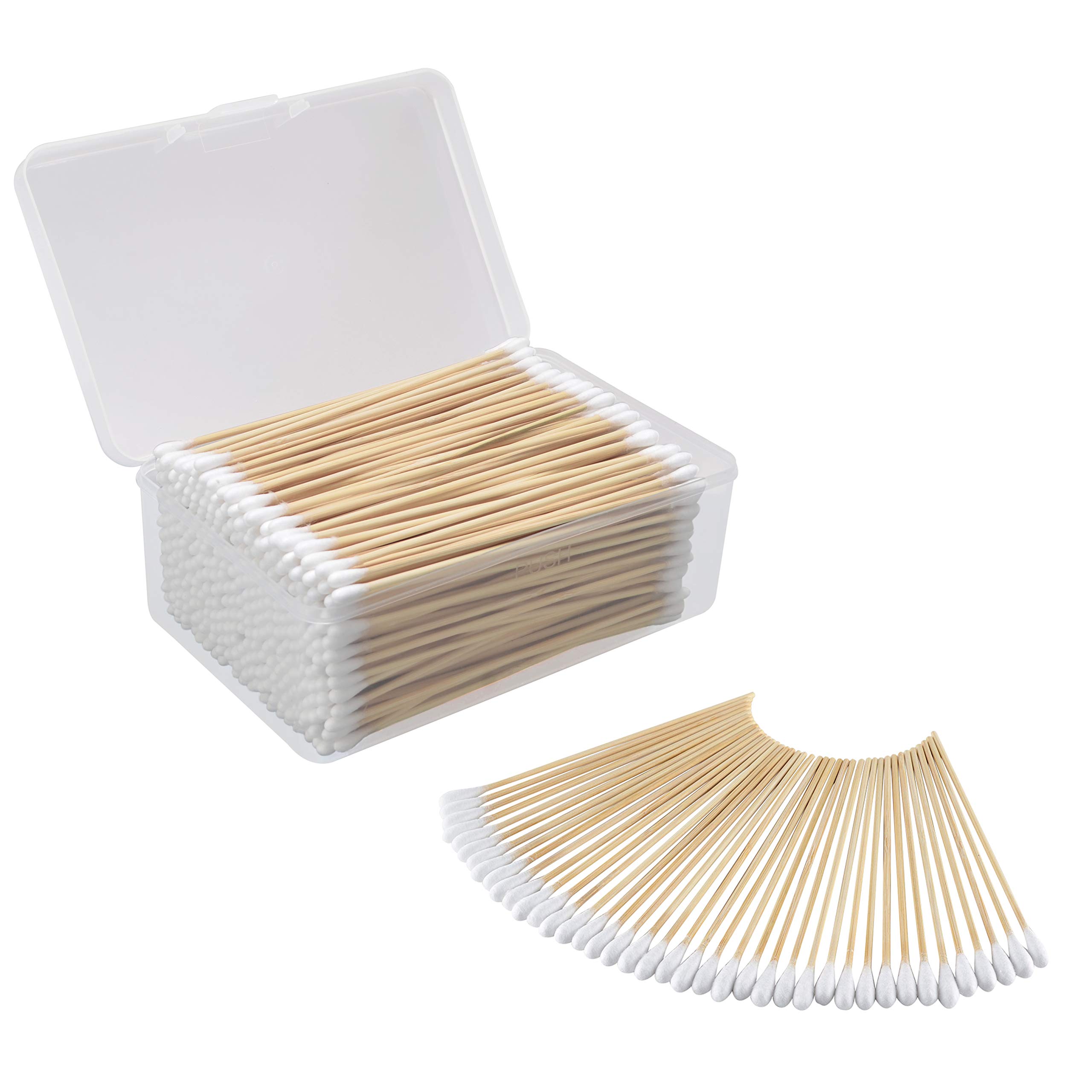 BOOSTEADY .22 .223 Caliber 5.56 MM 6 Inch Cotton Gun Cleaning Swabs in Storage Case-300PCS