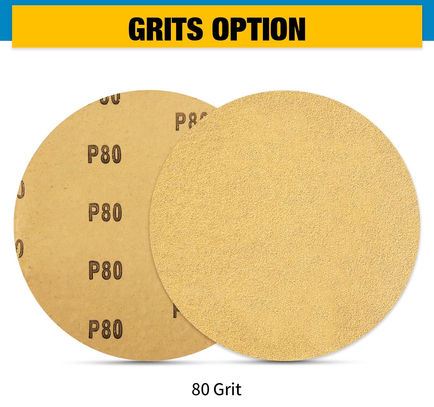S SATC 100 PCS PSA Sanding Discs 6 Inch Adhesive Backed Sandpaper 80 Grit Sander Attachment for Drill Self Stick Aluminum Oxide Round Automotive Sandpaper with Sticky Back: Industrial & Scientific