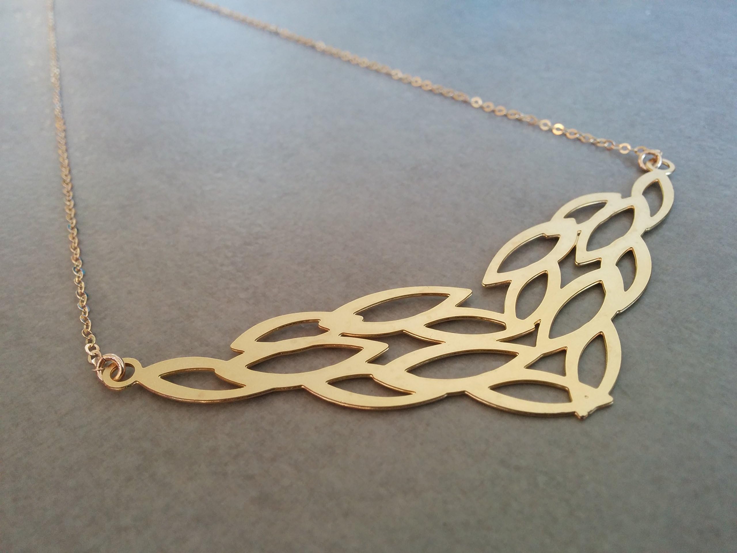 Gold Leaf Necklace, Leaf Necklace