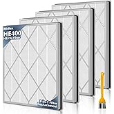 Midiex 4 Pack HE400 HE401 Replacement Filter For Shark Air Purifier 4 Model HE400 HE401 HE402 HE405 UA415 3-Stage Filtration Filters, H13 True HEPA #HE4FKPET Filter