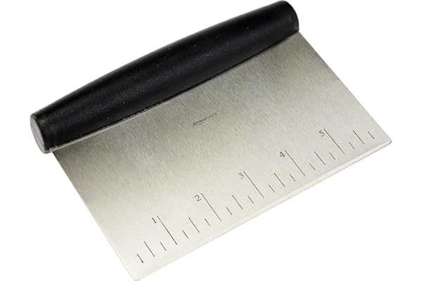 Amazon Basics Multi-purpose Stainless Steel Bench Scraper and Chopper