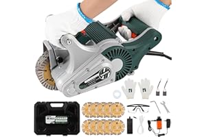 Huanyu Electric Wall Chaser 1 time Molding Wall Groove Cutting Machine Infrared Sighting 4800W Cutting Width 40mm Depth 40mm Wall Chaser Concrete Cutter Magnesium Alloy for Cement Brick Marble 110V