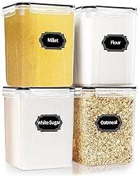 HKJ Chef 4 Pack Large Airtight Food Storage