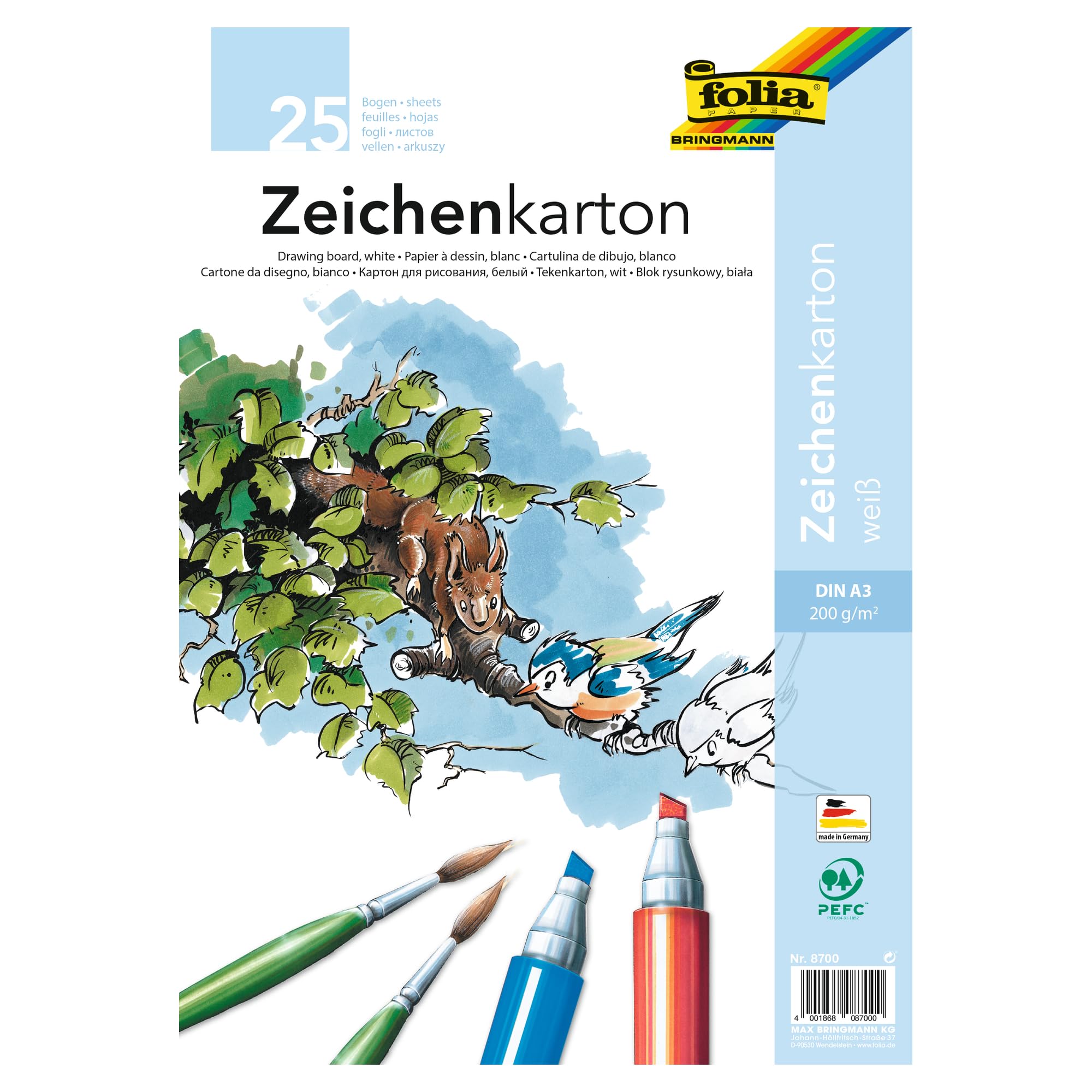 Drawing Cardboard 200G Din A3 25 Sheets