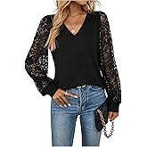 SweatyRocks Womens Y2k Going Out Long Sleeve Blouses Lace Dressy Casual Knitted Shirts Tops