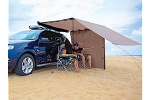 lesolar Outdoor Retractable Car Side Awning - 6.6x8.2ft Camping Overlanding Awning Pull Out Tent Shelter Waterproof RV Sun Shelter PU2000mm UV30+ Shade for Jeep/SUV/Truck/Van