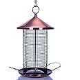 12 inch Copper Finish Heavy Duty Mesh Metal 3 Lb. Secure Cap Cover Nut Bird Feeder