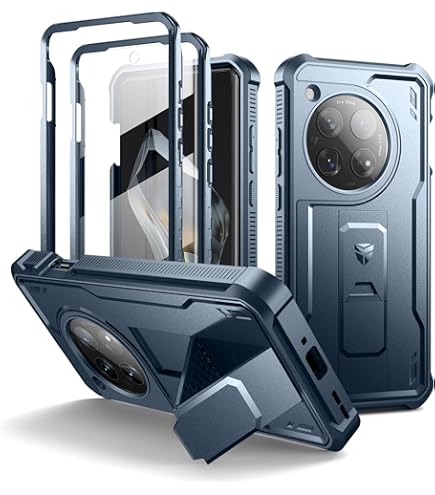TIOZOLY 3-in-1 Schutzhülle Für OnePlus 12R (2024) – Stoßfest, Staubdicht, Militärschutz, Schwarz