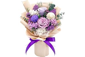 Yonihawk Preserved Flowers Bouquet, Natural Long Lasting Preserved Roses Bouquet with Gift Box, Real Flowers Bouquet for Valentine's Day, Anniversary, Birthday, Mother's Day
